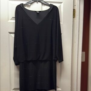 White House Black Market Black Sheath Dress with Dolman Sleeves
